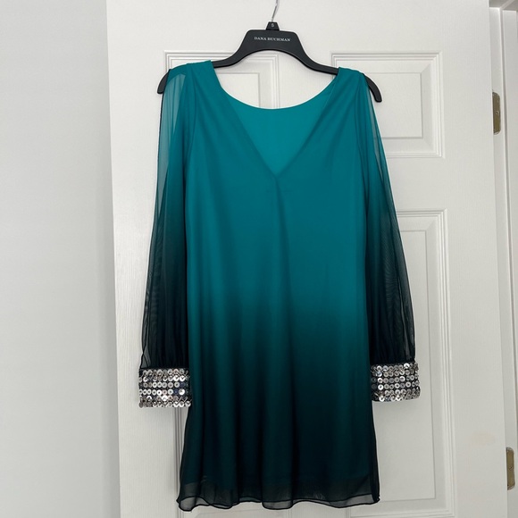 BCX Green Ombre Cocktail Dress - Picture 3 of 4